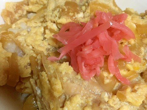 きつねと鶏の親子丼